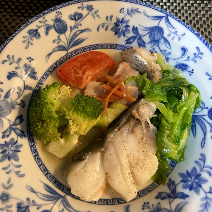 タラのお野菜蒸し フライパンで